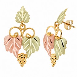 Landstrom's® 10K Black Hills Gold Dangle Leaves Earrings with Grape