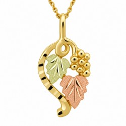10K Black Hills Gold Traditional Pendant with Grape