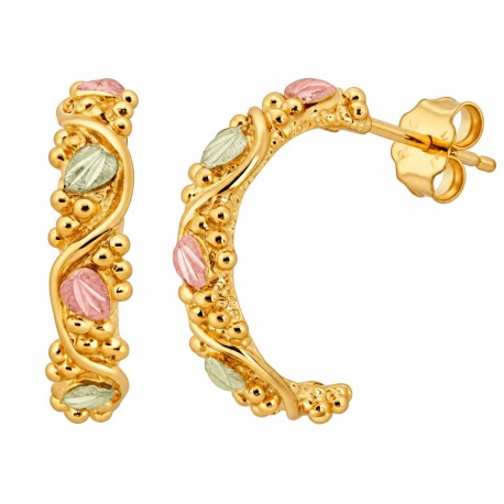 Landstrom's® 10K Black Hills Gold Half Hoop Earrings