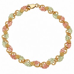 10K Black Hills Gold Grapes And Leaves Bracelet
