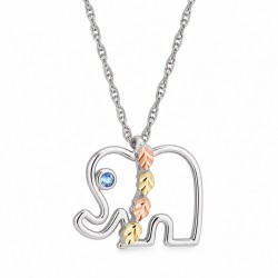 Black Hills Gold Sterling Silver Elephant Pendant
