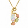 10K Black Hills Gold Pendant with Synthetic Opal