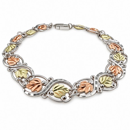 10K Black Hills Gold Leaves Bracelet