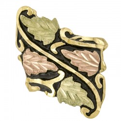 10K Black Hills Gold Diamond Cut Antiqued Ladies Ring