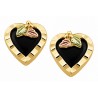 Landstrom's® 10K Black Hills Gold Heart Earrings with Onyx
