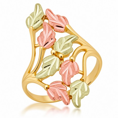 10K Black Hills Gold Ladies' Multi-Leaf Bypass Ring