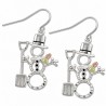 Landstrom's® Black Hills Gold on Sterling Silver Earrings Snowman with Shovel
