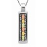 Sterling Silver Black Hills Gold Bar Pendant