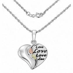 Landstrom's® Black Hills Gold on Sterling Silver Heart Pendant