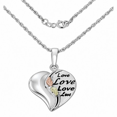 Landstrom's® Black Hills Gold on Sterling Silver Heart Pendant