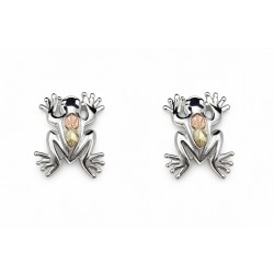 Landstrom's® Black Hills Gold on Sterling Silver Frog Earrings