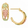10K Black Hills Gold Half Hoop Earrings