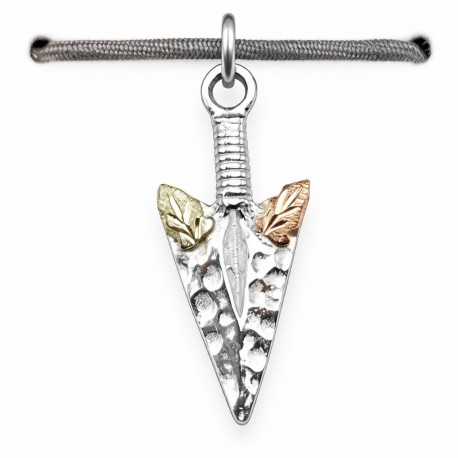 Black Hills Gold Sterling Silver Arrowhead Charm