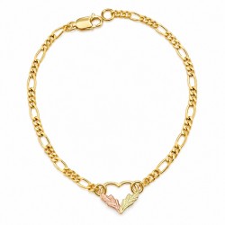 Black Hills Gold Bracelet with 10K Gold Heart